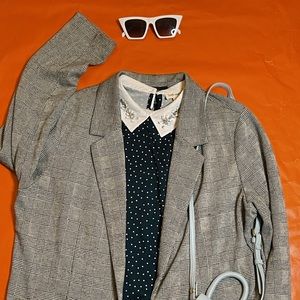 Blue Prep Bestfriend Collar Top